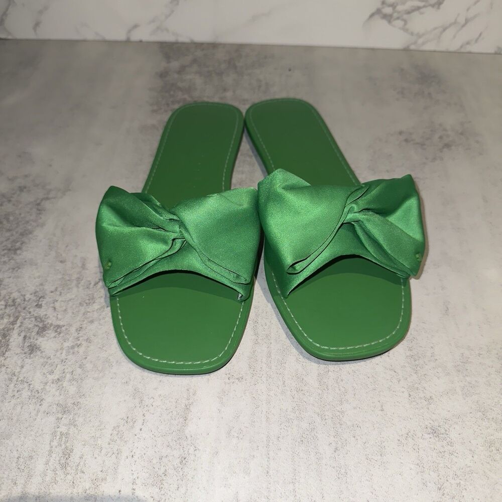 Kate Spade Women's Green Bikini Bow Slide Sandal 8.5 B (M) $128 Retail - Picture 3 of 8